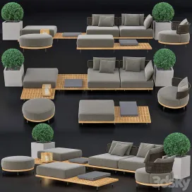 Set of Minotti Quadrado Furniture